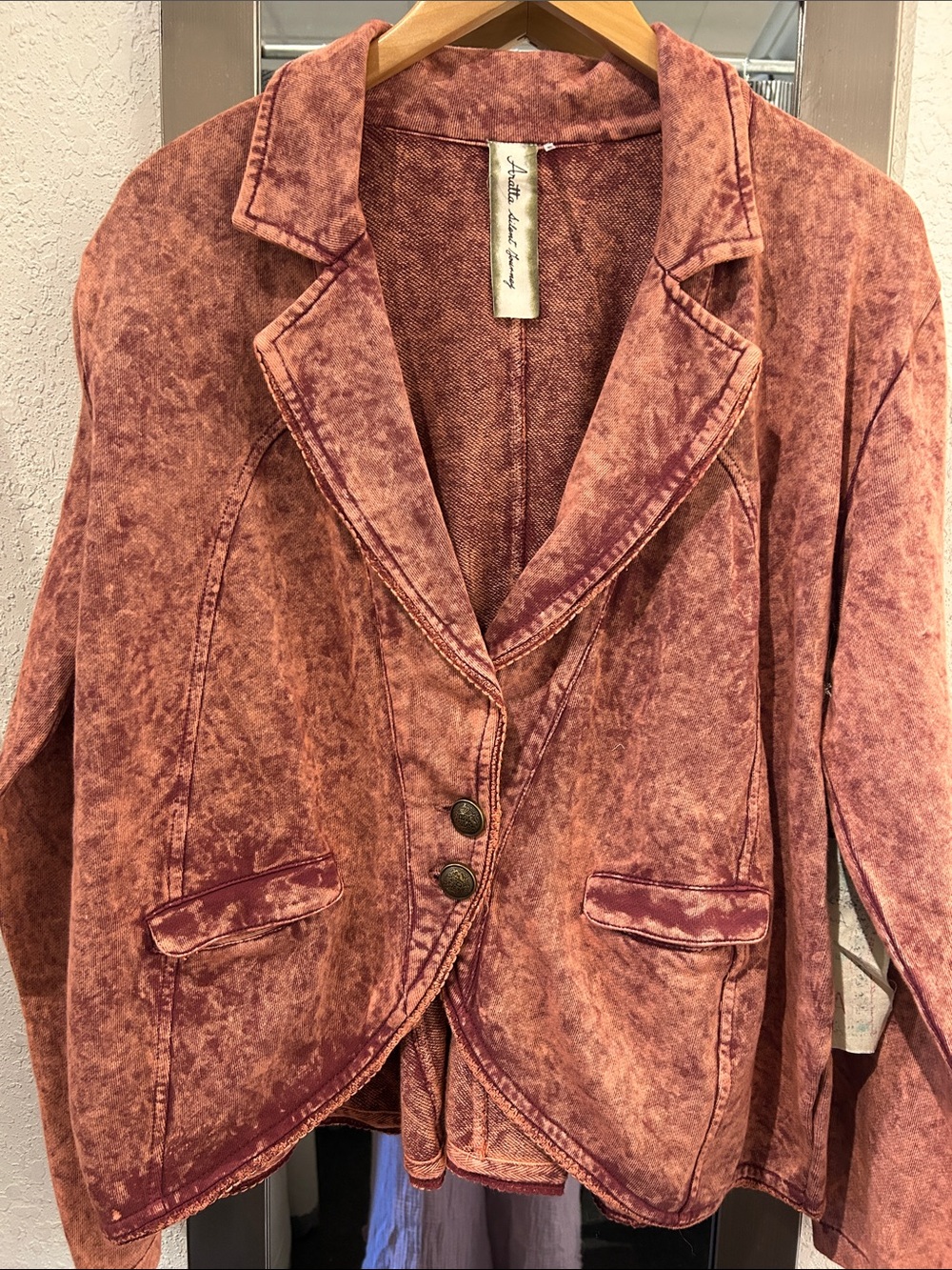 Aratta Washed Rose Blazer Jacket